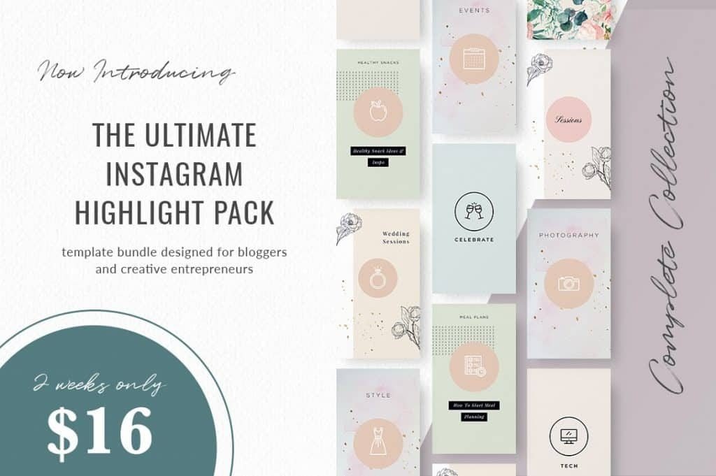 Instagram Highlight Covers Prettywebz Media Business Templates Graphics