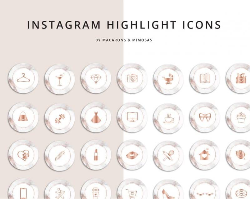 Instagram Highlight Covers Prettywebz Media Business Templates Graphics