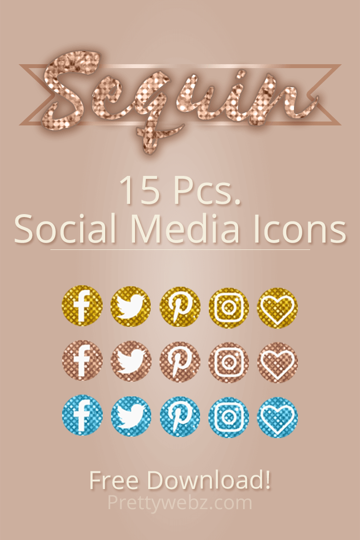 Sequin Social Media Icons
