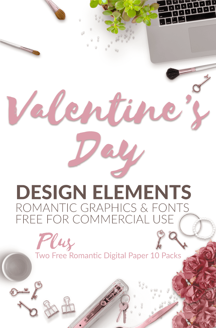 Valentine's day design elements