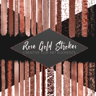 Rose Gold brush Stokes