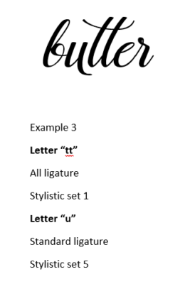 hidden letters and how they apply to ligatures in letter flow example three