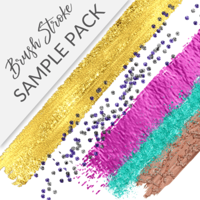 Metallic brush strokes sample pack