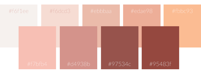 Rose Gold Font effects swatch panel