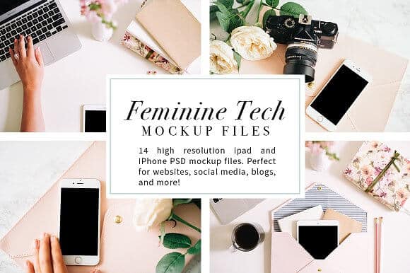 feminine stock photos mockup resources