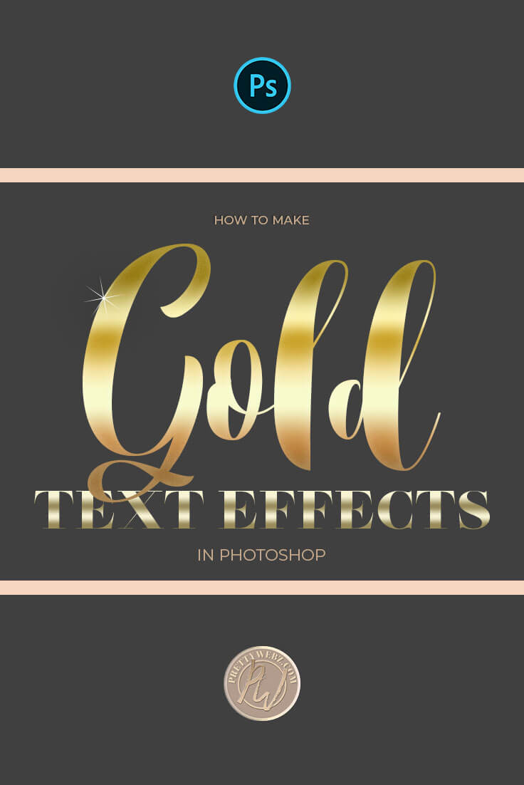 Learn how to make gold text photoshop effect with gradients. No gold textures or clipping masks required for this easy to do beginner tutorial. Also learn how to create, save and upload gradients to use whenever you need them.
