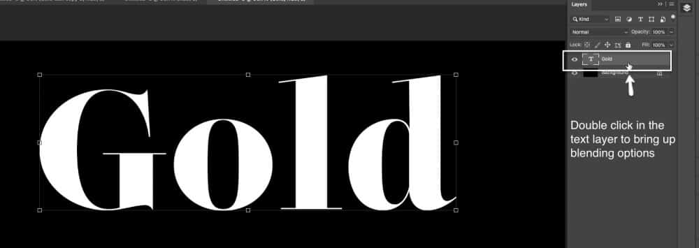 gold color code font effect examples