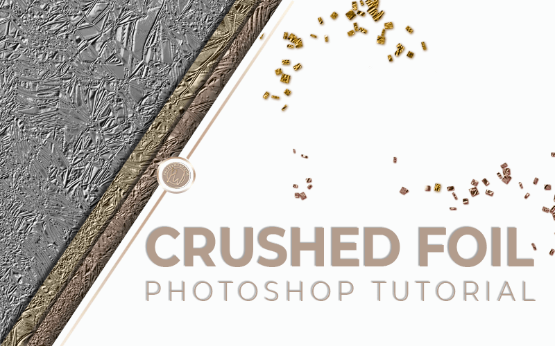 Crushed silver and gold foil textures feature