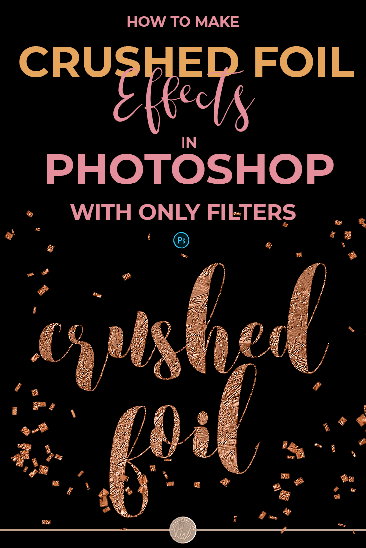 Crushed silver & gold foil textures. In this easy Photoshop tutorial, learn how to make crushed silver, colored metallic and gold foil textures from scratch with Photoshop filters and gradients. This gold foil photoshop tutorial is super easy and fast. Plus learn how to add gold foil textures to lettering, create Photoshop patterns and export your textures to use in other programs. You'll have your own crushed foil textures in just a couple of minutes. Plus get all of these textures as a free download! Create valuable and stunning assets for your blog, social graphics and marketing.