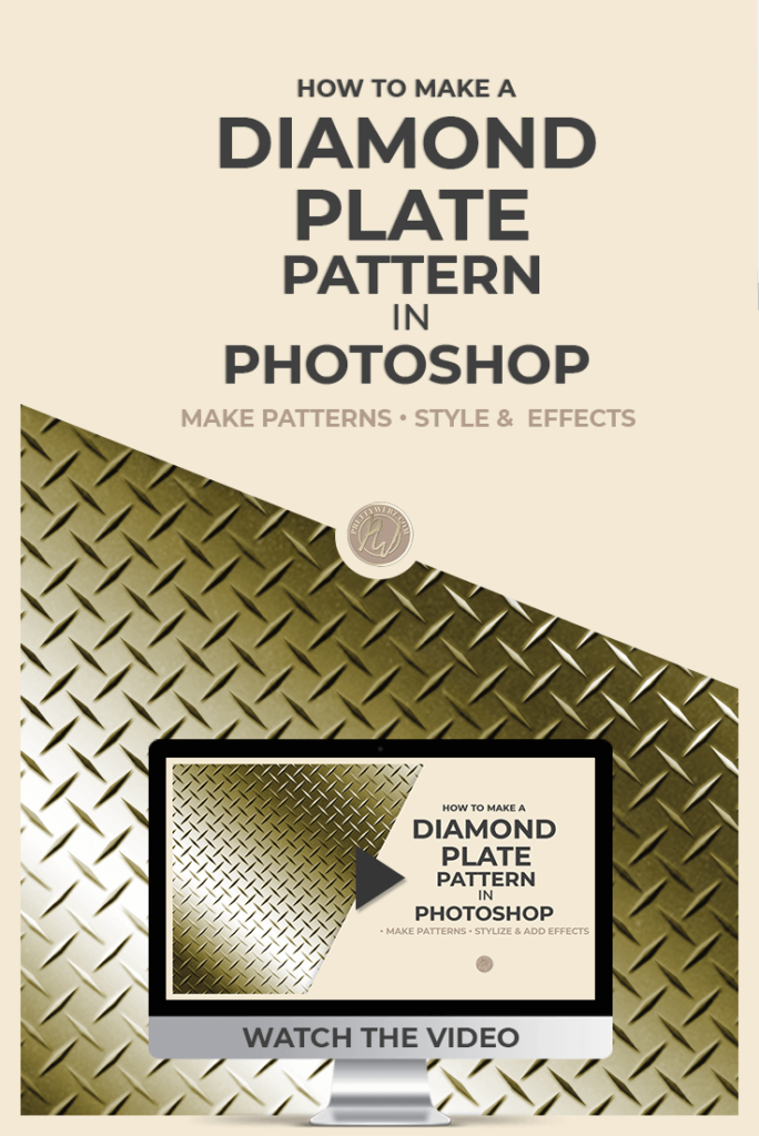 Make a diamond plate background pattern from scratch in Photoshop, step by step tutorial. Don't miss this beautiful background texture. Use for automotive, industrial, grunge and more! Watch the video tutorial.