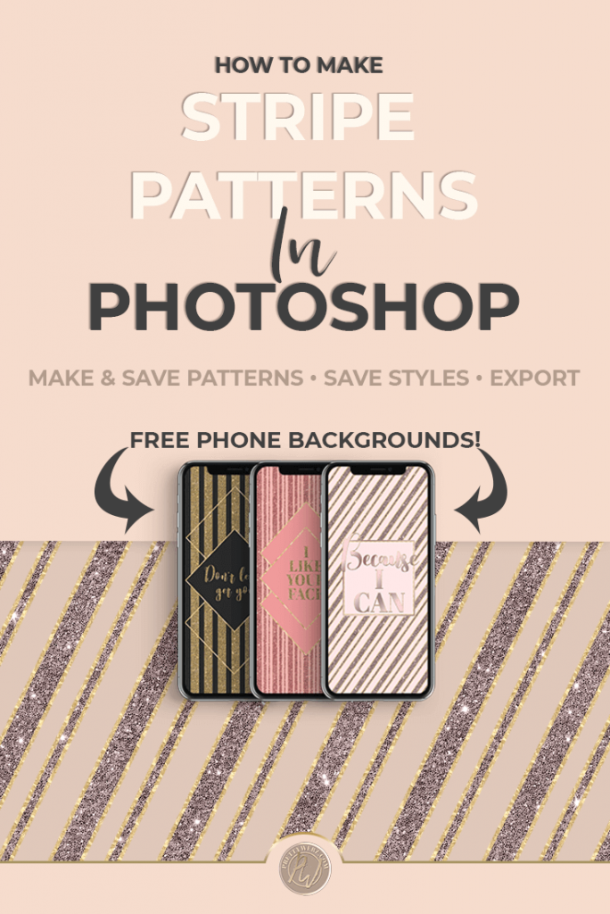 Make a stripe pattern inside of photoshop, save pattern files and styles to use whenever you want and get phone wallpapers free to download. Check out this tutorial to add this classic design to your design assets! 