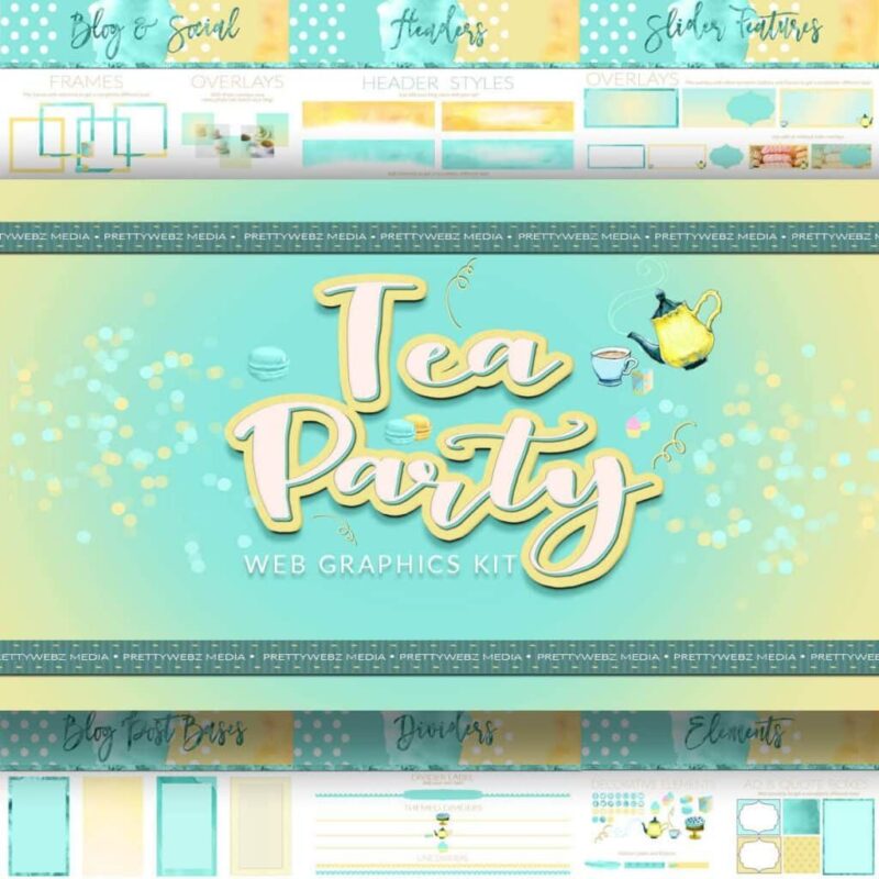 Tea Party Blog Graphics Kit