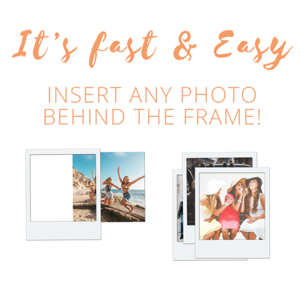 Flat Photo Instant Film Mockup