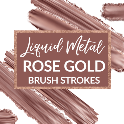 Liquid Rose Gold Clip Art Set