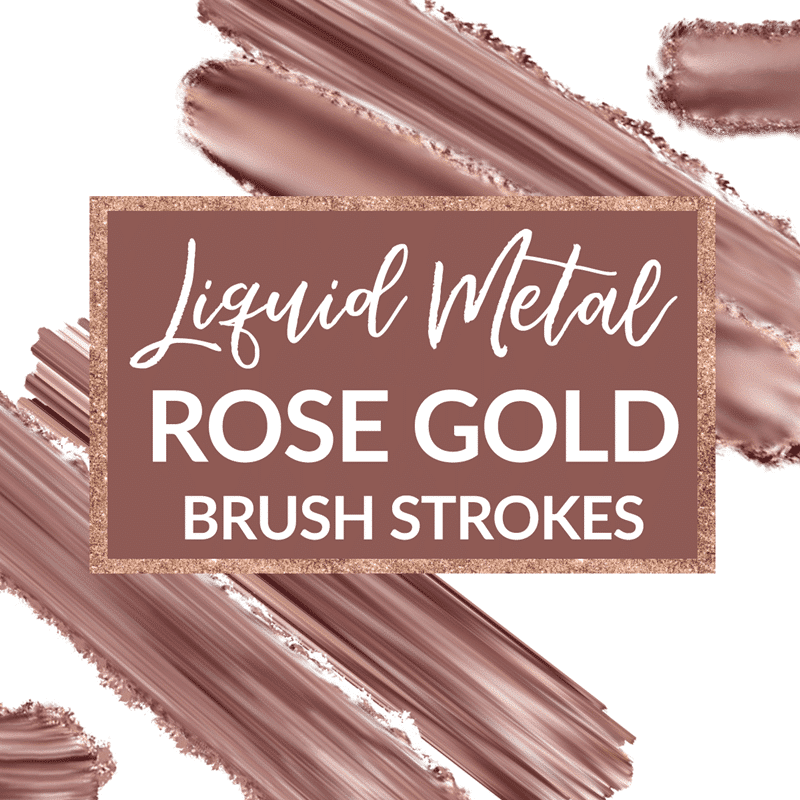 Rose Gold brush strokes feature