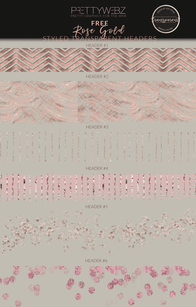 Rose Gold Transparent Headers for Your Website - PrettyWebz Media ...
