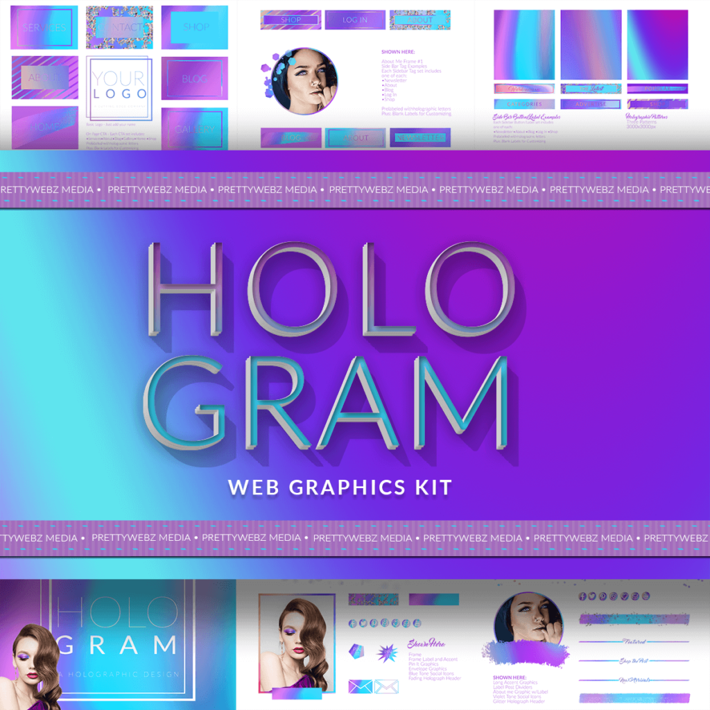 Hologram blog graphics kit