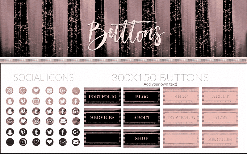 Fashonista Blog Kit buttons