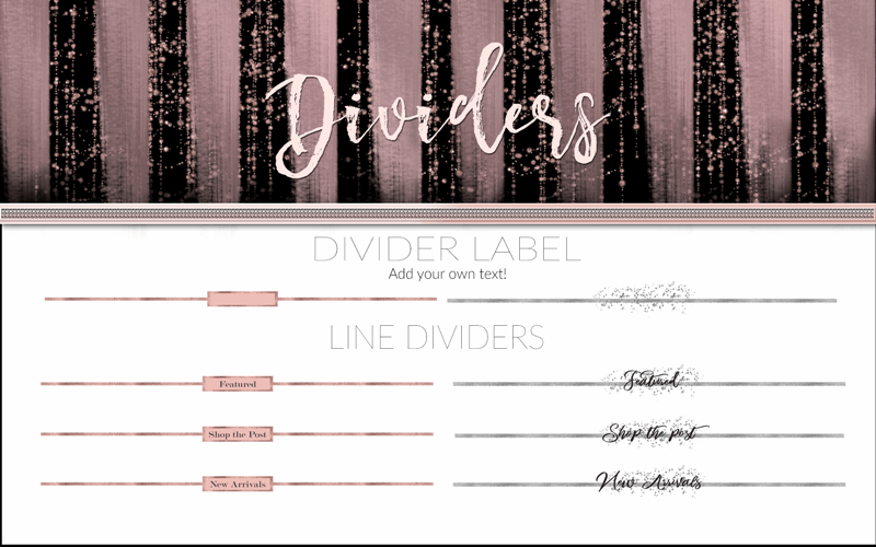 Fashonista Blog Kit Dividers