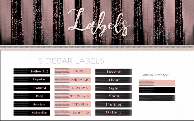 Fashonista Blog Kit Labels