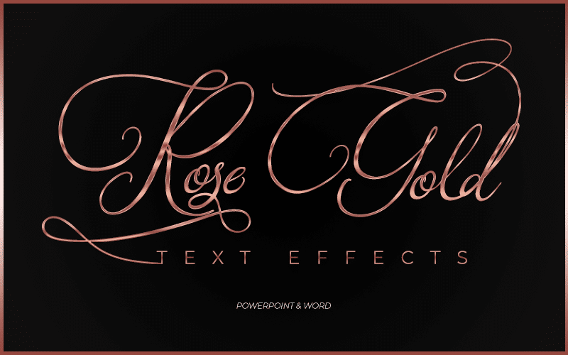 How To Make Rose Gold Font Effects Super Easy Prettywebz Media Business Templates Graphics