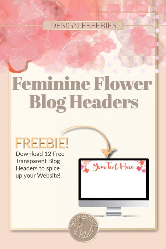 Download twelve Flower Themed Blog Headers and get some ideas and how to use your blog header for more than just a logo.