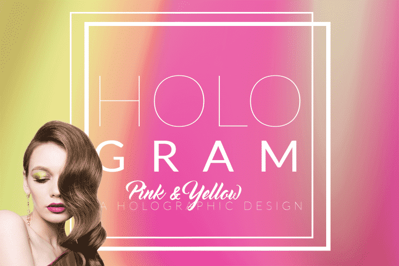 Hologram pink & yellow web graphics kit