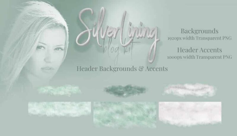 Silver Lining Mint Web Graphics Kit