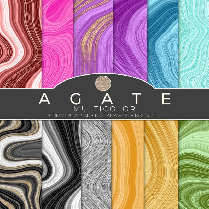 Agate Digital Paper Pack