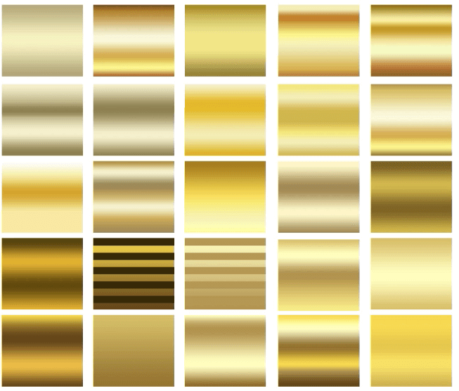 gold photoshop gradients
