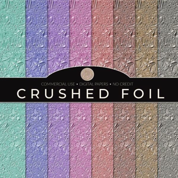 crushed foil, gold foil, rose gold foil digital papers preview of digital paper designs