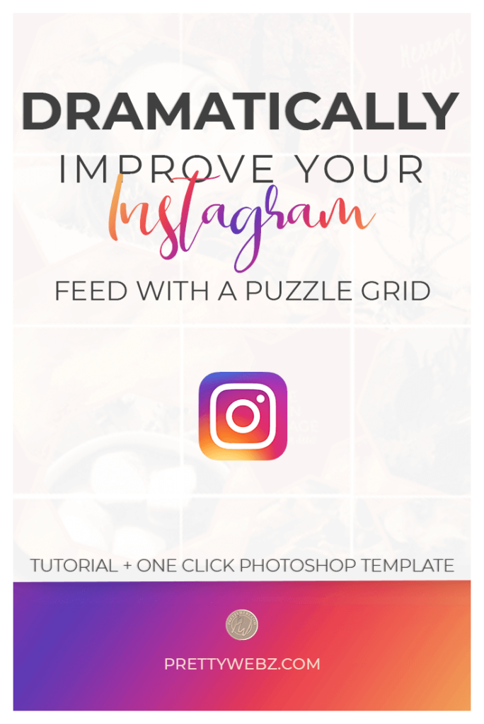 Instagram is the most visual social media platform there's a lot of pressure to have your instagram feed looking perfect the best and easiest way to clean up your grid and create a cohesive and clean look is to use a puzzle grid. Learn how to make an instagram puzzle feed super easy in Photoshop.