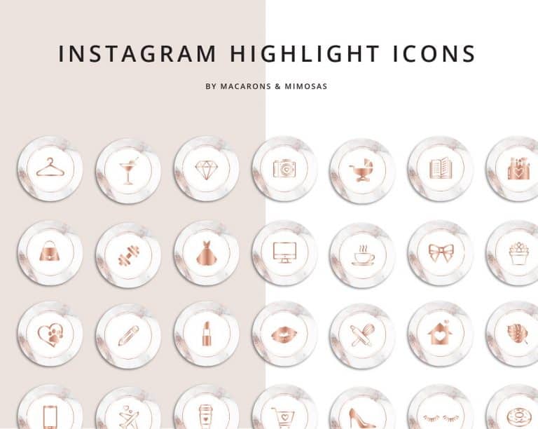 Instagram Highlight Covers - PrettyWebz Media Business Templates & Graphics