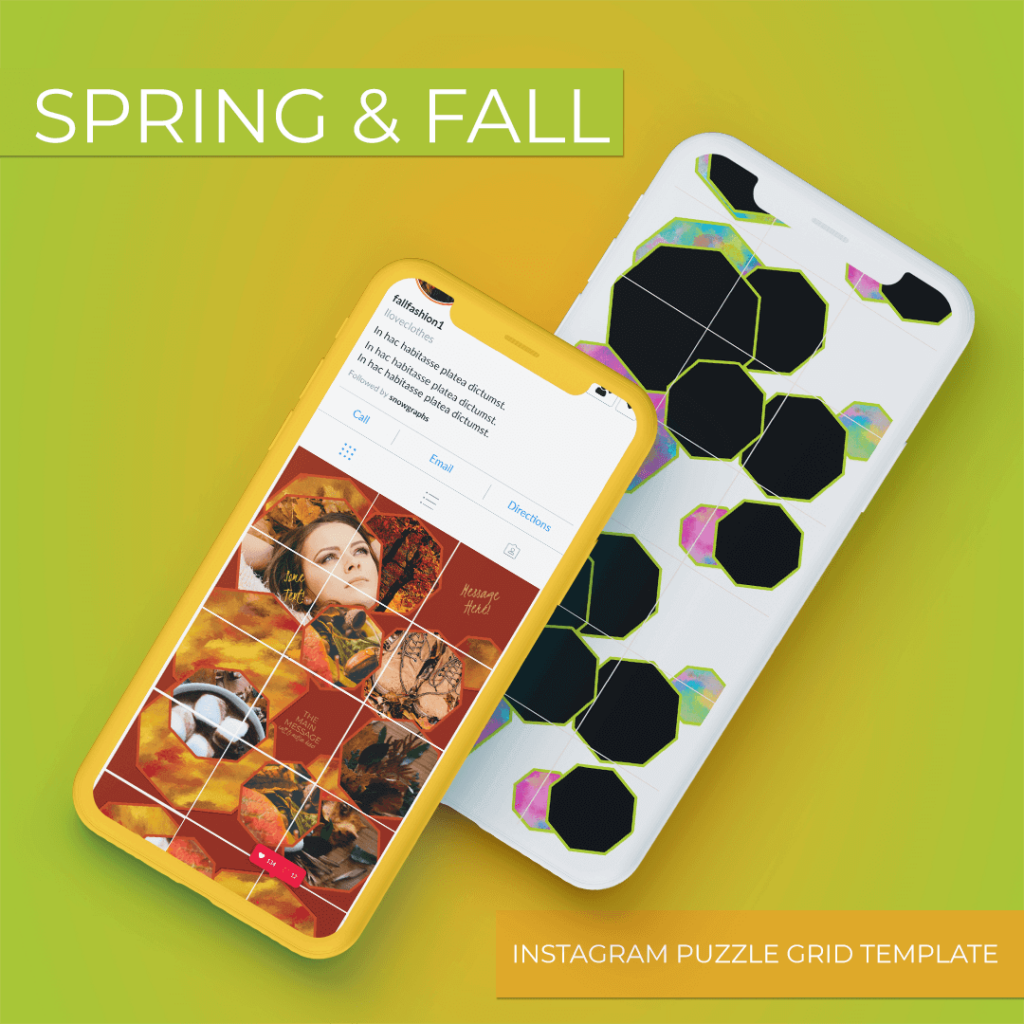 Instagram Grid Templates 9 Section 2 Pack Prettywebz Media Business Templates Graphics