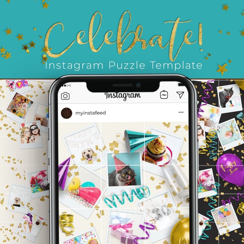 Celebrate! Instagram Puzzle Grid Template