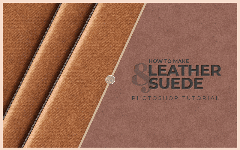 leather texture photoshop example with text overlay
