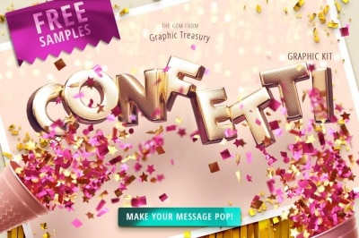 Confetti Party graphics kit