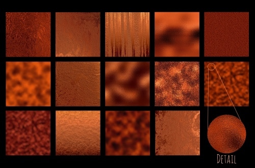 foil copper textures examples