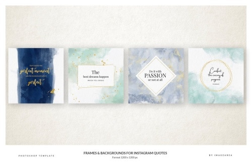 watercolor frames and backgrounds
