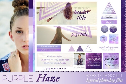 purple haze watercolor blog kit