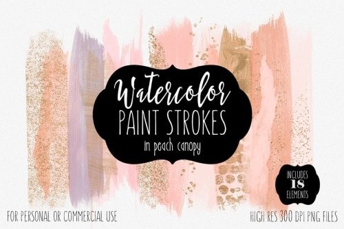 watercolor brush strokes