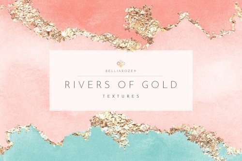 mixed metallic and watercolor textures