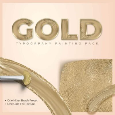 Gold Paint Photoshop Kit