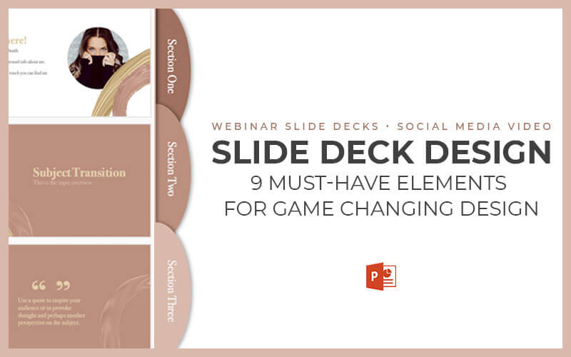 slide deck design feature image with text overlay