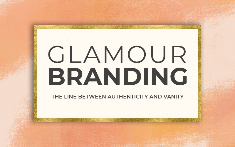 Glamour Branding title over paint stroke background