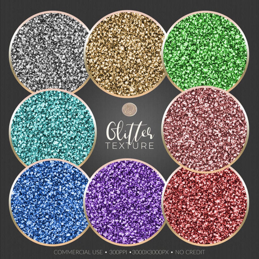 free mulit color glitter texture pack swatch samples