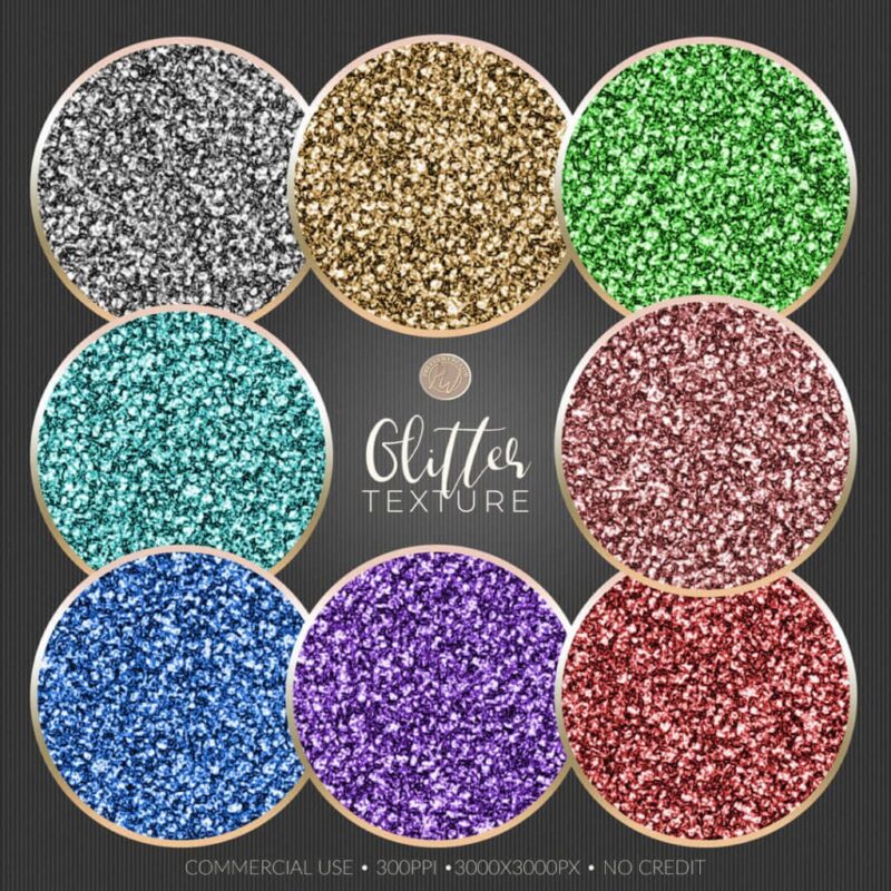 free mulit color glitter texture pack swatch samples