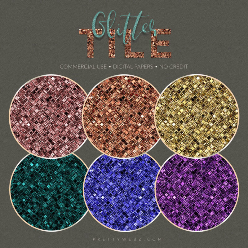 glitter tiles free background textures swatches with title overlay