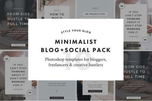 Design templates for blogs and social media 