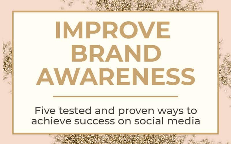 Improve brand awareness title text over pink and white color